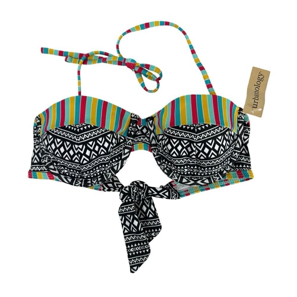 Urbanology Underwire Bikini Top Women's S B&W Multi‎ NWT